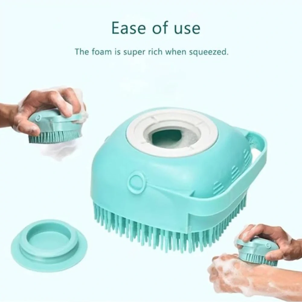 Pet- Dog Bath Silicone Scrubber - Blue